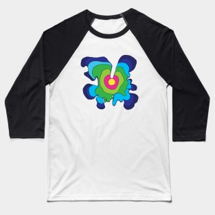 Trippy Rainbow Tree Rings Baseball T-Shirt